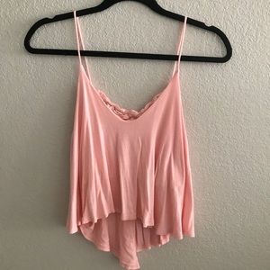 Lace crop tank top